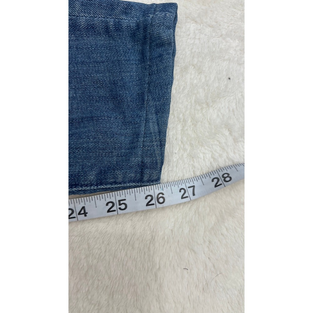 Mother The Looker Graffiti Girl Jeans Distressed Blue Denim Size 26 - Picture 7 of 14